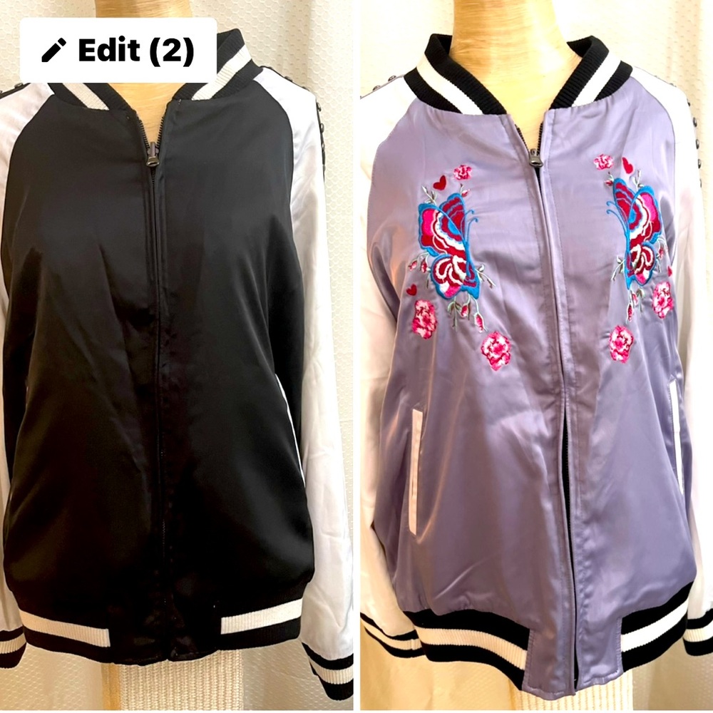 Jocelyn NWOT Reversible Varsity Jacket via Olive and Betty’s Boutique,NYC.